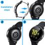 [2 Pack] Screen Protector Case for Samsung Galaxy Active 2 44mm, All-Around TPU Anti-Scratch Flexible Case Soft Protective Bumper Cover for Samsung Galaxy Watch Active 2. Clear and Black(44mm)