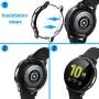 [2 Pack] Screen Protector Case for Samsung Galaxy Active 2 44mm, All-Around TPU Anti-Scratch Flexible Case Soft Protective Bumper Cover for Samsung Galaxy Watch Active 2. Clear and Black(44mm)