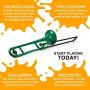 pInstrument Plastic pBone Trombone - Mouthpieces and Carrying Bag - Bb Authentic Sound for Student & Beginner - Durable ABS Construction - Green