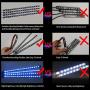 Car Interior Lights USB 4pcs 8 Color 72 LED Multicolor Music Car LED Strip Lights Car Atmosphere Lights, LED Strip for TV with Sound Active Function, Wireless Remote Control (USB Port)