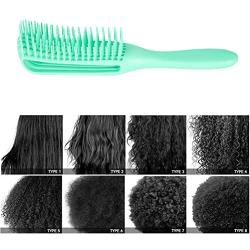 Emoly Detangling Brush for Natural Hair-Detangler for America 3a to 4c Kinky Wavy, Curly, Coily Hair, Detangle Easily with Wet/Dry (Green)