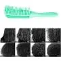 Emoly Detangling Brush for Natural Hair-Detangler for America 3a to 4c Kinky Wavy, Curly, Coily Hair, Detangle Easily with Wet/Dry (Green)