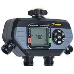Melnor 73280 Digital Water Electronic Hose Timer, 4 Zone, Black/Gray