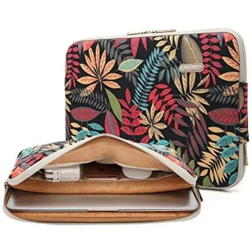 KAYOND Canvas Water-Resistant for 11-11.6 Inch Laptop Sleeve Case Bag (11-11.6 Inches, Forest Series Black) KAYOND Canvas Water-Resistant for 11-11.6 Inch Laptop Sleeve Case Bag (11-11.6 Inches, Forest Series Black)