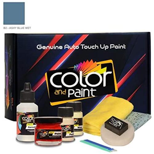 Color and Paint Compatible with/KIA Rio/ASHY Blue MET - B2 / Touch UP Paint System for Paint Chips and Scratches/Basic Care