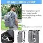 HFSX Backpack Bookbags Laptop Backpack for Women Men Vintage Backpack College Backpack Travel Bookbag Laptop Bookbags with USB Charging Port Gray Backpacks Fits 15.6 inch Notebook