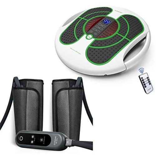 QUINEAR Air Compression Leg Massager for Circulation Calf Wraps Massage,QUINEAR EMS & TENS Foot Massager Electronic Stimulator with Heat
