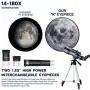 ESSLNB Telescope for Kids 70mm Refractor Telescope with Smartphone Adapter 51.6in Tripod Astronomical Telescopes for Astronomy Beginners Adults 3X Barlow Moon Filter Fully Coated Lens