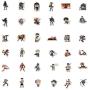 Japanese Manga Attack on Titan Stickers for Water Bottles 50 Pack Cute,Waterproof,Aesthetic,Trendy Stickers for Teens,Girls Perfect for Waterbottle,Laptop,Phone,Travel Extra Durable Vinyl (Attack on Titan)