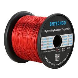 BNTECHGO 20 AWG Magnet Wire - Enameled Copper Wire - Enameled Magnet Winding Wire - 3.0 lb - 0.0315'' Diameter 1 Spool Coil Red Temperature Rating 155℃ Widely Used for Transformers Inductors