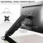 VIVO Height Adjustable Monitor Arm - Single Counterbalance Desk Mount for Screens up to 27 inches, Fully Articulating Black Pneumatic Universal VESA Stand STAND-V001O VIVO Height Adjustable Monitor Arm - Single Counterbalance Desk Mount for Screens up to 27 inches, Fully Articulating Black Pneumatic Universal VESA Stand STAND-V001O