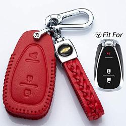Hey Kaulor Car Key Cover Key Fob Case for Chevrolet Blazer Cruze Equinox Sonic Spark Traverse TRAX 3 Button Keyless Entry Remote