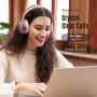 Mpow Pink Active Noise Cancelling Headphones, 45Hrs Playtime Bluetooth Headphones with Microphone, Quick Charge, Deep Bass, Wired Wireless Headset for Girls, Women, Adults, TV, Online Class, Office