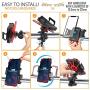 TruActive Unbreakable Bike Phone Mount Holder, Motorcycle Phone Mount, Cell Phone Holder for Bike - Universal, Bike Phone Holder, Golf, ATV - 6 Color Bands - Any Phone or Handlebar, Tool Free Install
