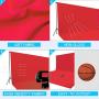 Issuntex 5x7 ft Red Background Muslin Backdrop,Photo Studio,Collapsible High Density Screen for Video Photography and Television