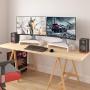 Way Basics TV PC Desktop Modern Computer Monitor Stand Screen Riser (Tool-Free Assembly and Uniquely Crafted from Sustainable Non Toxic zBoard Paperboard), White