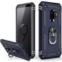 Galaxy S9 Case,Military Grade 16ft. Drop Tested Dual Layered Heavy Duty Cover with Magnetic Ring Kickstand Compatible with Car Mount Holder,Protective Phone Case for Samsung Galaxy S9 Nice Blue
