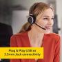 Jabra Evolve 40 MS Professional Wired Headset, Stereo – Telephone Headset for Greater Productivity, Superior Sound for Calls and Music, 3.5mm Jack/USB Connection, All-Day Comfort Design, MS Optimized
