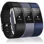 3 Pack Bands Compatible with Fitbit Charge 2, Classic & Special Edition Replacement Bands for Fitbit Charge 2, Women Men
