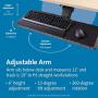 Kensington 60718 Adjustable Keyboard Platform with SmartFit System, 21-1/4w x 10d, Black