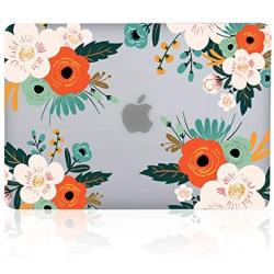 iDonzon Case for MacBook Pro 13 inch (A2159 A1989 A1706 A1708, 2020 2019 2018 2017 2016 Release), 3D Effect Matte Clear See Through Hard Cover Compatible Mac Pro 13.3 inch with Touch ID - Flower