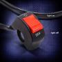 Ourbest Handlebar Switch 12V 7/8inch 22mm On Off Push Button for Bicycle Motorcycle Scooter Headlight/Fog Light/Driving Lamp Toggle Switch Red