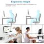 HUANUO Adjustable Monitor Stand Riser - 3 Height Adjustable Computer Monitor Stand with Phone Holder for Desk, Printer, Laptop, Computer Monitor Riser for Home & Office Use