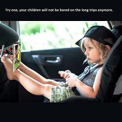 Car Headrest Mount, Tryone Tablet Headrest Holder Compatible with Smartphones/ Tablets/ Switch 4.7''-10.5'', Headrest Posts Width 4.9in-5.9in(Red)