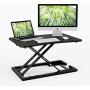 ZHU CHUANG Stand Up Desk Standing Desk Converter Gas Spring Sit Stand Desk Workstation Sit to Stand Desk Riser (Black 3)
