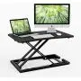 ZHU CHUANG Stand Up Desk Standing Desk Converter Gas Spring Sit Stand Desk Workstation Sit to Stand Desk Riser (Black 3)