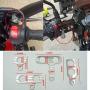 Universal Stainless Steel LED Motorcycle Switch ON-Off Handlebar Adjustable Mount Waterproof Switches Button DC12V Fog Light Cycling retail (Color : A-Blue- Latching Action))