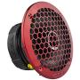 DS18 PRO-ZT6 6.5-Inch 2 Way Pro Audio Midrange Speakers with Built-in Bullet Tweeter, 4-Ohms, 450W Max, 225W RMS - Red Metal Mesh Grill Included (1 Speaker)