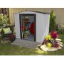 Arrow 6 x 5 Newburgh Eggshell with Coffee Trim Low Gable Electro-Galvanized Steel Storage Shed