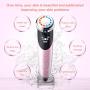 Facial body beauty Massager - 7 in 1 Face Deep cleansing and moisturizing LED Blue & Red Light Wave phototherapy rejuvenation - warm Lift & Firm Tighten Skin, Anti Wrinkles & fat deposits - eye care