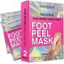 MYSTERE BEAUTE Foot Peel Mask, 2 Pack Exfoliating Foot Mask for Cracked Heels, Dry Skin and Calluses - Lavender Scented Foot Peel and Foot Care - Skin Care Tools for Men and Women