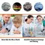 Bysameyee USB Digital Microscope 40X to 1000X, 8 LED Magnification Endoscope Camera with Carrying Case & Metal Stand, Compatible for Android Windows 7 8 10 Linux Mac