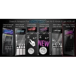 LightDims Black Out Edition - Light Blocking LED Covers/Light Dimming Sheets for Routers, Electronics and Appliances and More. Blocks 100% of Light, in Retail Packaging.