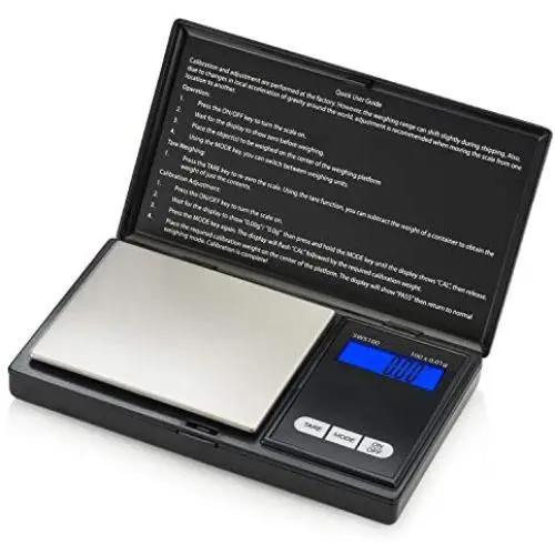 Smart Weigh SWS100 Elite Series Digital Pocket Scale, Small Digital Gram and Ounce Scale, Food Scale, Jewelry/Medicine Scale, Kitchen Scale 100 Grams by 0.01 Grams, Battery Included