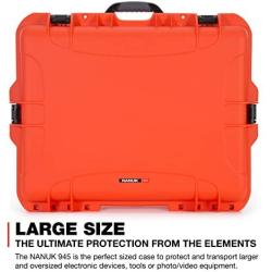 Nanuk 945 Waterproof Hard Case with Padded Dividers - Orange
