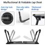 MGsten Laptop Desk, Portable Lap Desk with Beverage Holder, Foldable Computer Desk with USB Ports, Multifunction Ergonomic Standing Lap Table Tray in Couch/Floor/Office/Hospital(Mini Lamp & Fan) MGsten Laptop Desk, Portable Lap Desk with Beverage Holder, Foldable Computer Desk with USB Ports, Multifunction Ergonomic Standing Lap Table Tray in Couch/Floor/Office/Hospital(Mini Lamp & Fan)