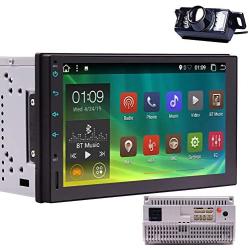Android 10.0 Car Radio Bluetooth Double 2 Din Car Stereo with Backup Camera Standard in Dash 7 inch Capacitive Touch Screen 2Din Head Unit Support GPS WiF 4G USB SD Mirror Link Steering Wheel Control