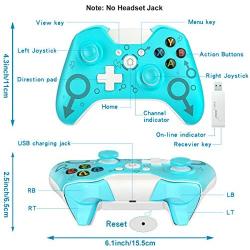 Wireless Controller for Xbox One, Fit for Xbox One S/One X/PS3 /One Elite/Windows 7/8/10,Usergaing Wireless PC Gamepad with 2.4GHZ Wireless Adapter(Blue)