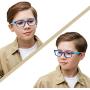 Blue Light Glasses for Kids 1 Pack Anti Glare & Eye Strain Glasses Computer TV Phone Tablets UV Protection Glasses for Kids Boys Girls Age 3-12(Black)