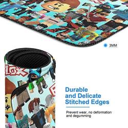 Computer Mouse Pad with Non-Slip Ro-blox,Premium-Textured and Waterproof Mousepad with Stitched Edges, Mouse Pads for Computers, Laptop, Gaming, Office & Home,3mm(8.3 x 10.3 in)