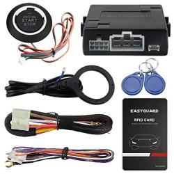 EASYGUARD EC110 RFID car Alarm kit with Push Start Stop Button with Remote Engine Start for Automatic Cars Optional DC12V