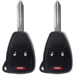 ECCPP 2X Keyless Entry Remote Fob Replacement fit for C-hrysler 200 300 Aspen Sebring/D-odge Avenger Charger Durango Magnum/J-eep Commander Compass Patriot Wrangler OHT692713AA OHT692427AA KOBDT04A