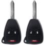 ECCPP 2X Keyless Entry Remote Fob Replacement fit for C-hrysler 200 300 Aspen Sebring/D-odge Avenger Charger Durango Magnum/J-eep Commander Compass Patriot Wrangler OHT692713AA OHT692427AA KOBDT04A