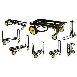 Rock-N-Roller R8RT (Mid) 8-in-1 Folding Multi-Cart/Hand Truck/Dolly/Platform Cart/34'' to 52'' Telescoping Frame/500 lbs. Frame Capacity, Black