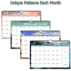 TOWWI Monthly Academic 2 Year Wall Calendar, 2021 - 2022 Desk Calendar, 17” x 12” Wirebound Calendar