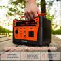 AIMTOM 300-Watt Portable Power Station - 280Wh Battery Powered Generator Alternative with 12V, 24V, AC and USB Outputs - Solar Rechargeable Lithium Backup Power - for Camping Outdoors RV Emergency